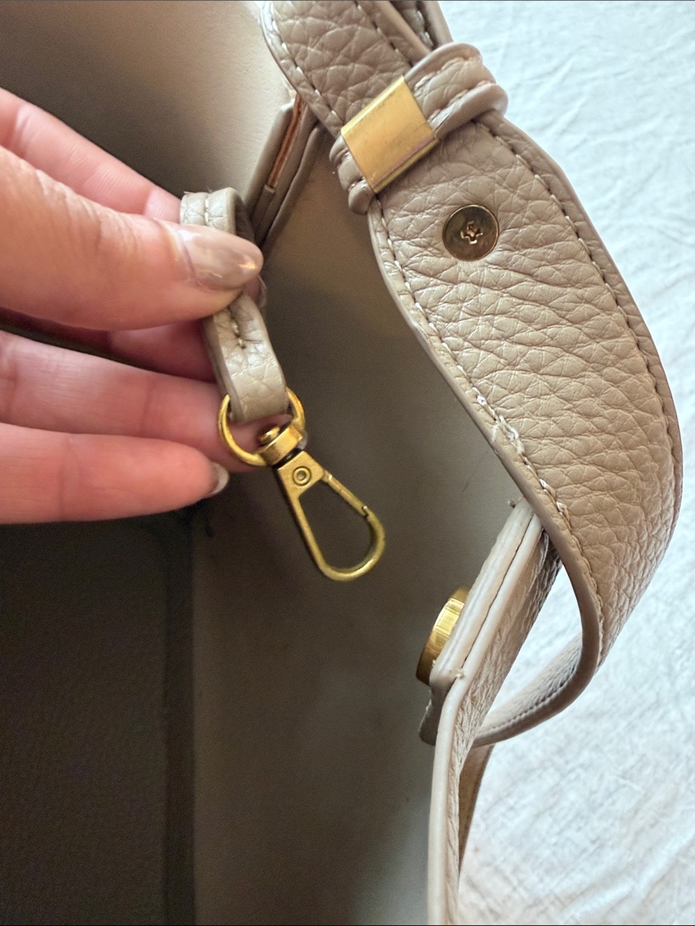 Antik Kraft Women’s Taupe Soft Leather Tote Bag with Matching Pouch - Picture 15 of 15